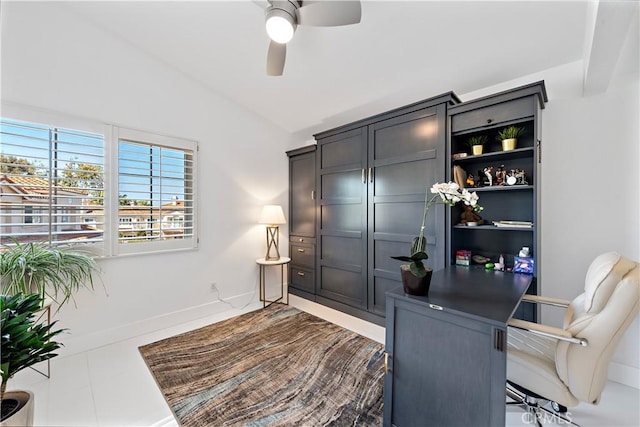 1225 Via Presa, San Clemente, CA 92672 - home office with ceiling fan and baseboards