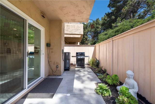 1225 Via Presa, San Clemente, CA 92672 - view of patio featuring a fenced backyard, area for grilling, and central AC unit