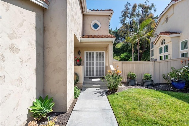 1225 Via Presa, San Clemente, CA 92672 - view of exterior entry featuring stucco siding and a tile roof