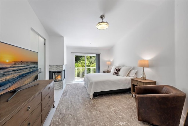 1225 Via Presa, San Clemente, CA 92672 - bedroom featuring access to outside and a multi sided fireplace