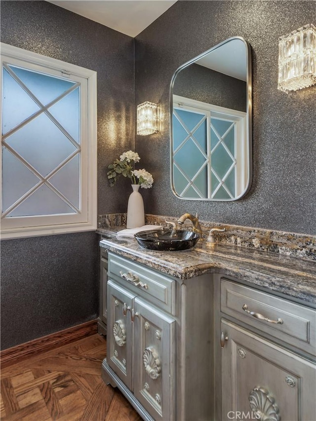 bathroom featuring vanity