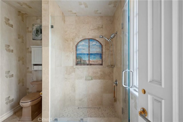 842 Harbor Island Dr, Newport Beach, CA 92660 - bathroom featuring a stall shower and toilet