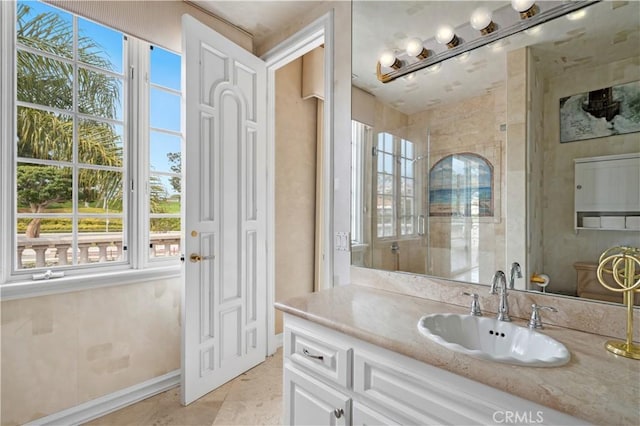842 Harbor Island Dr, Newport Beach, CA 92660 - bathroom with vanity and baseboards