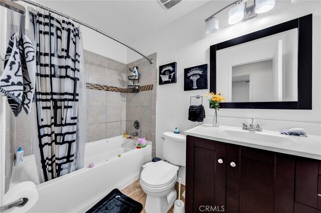 3862 Pimlico Dr, Pleasanton, CA 94588 - bathroom with shower / bath combination with curtain, toilet, and vanity