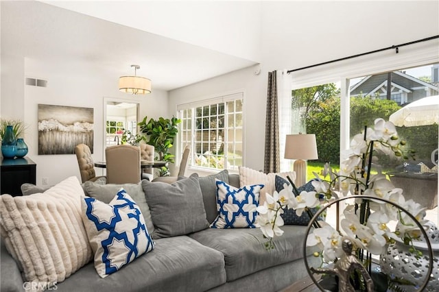 living area with plenty of natural light