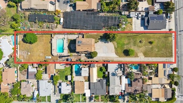 4536 N Irwindale Ave, Covina, CA 91722 - aerial overview of property's location with property boundaries highlighted and nearby suburban area