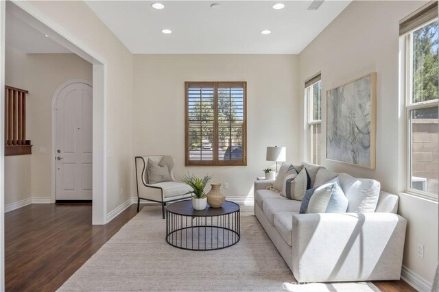 51 Carrington, Irvine, CA 92620 - living room with wood finished floors and recessed lighting