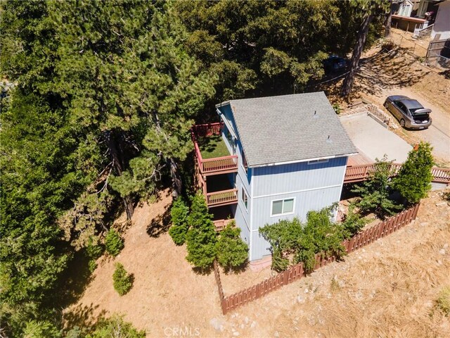 view from above of property