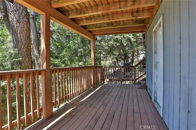 view of wooden terrace