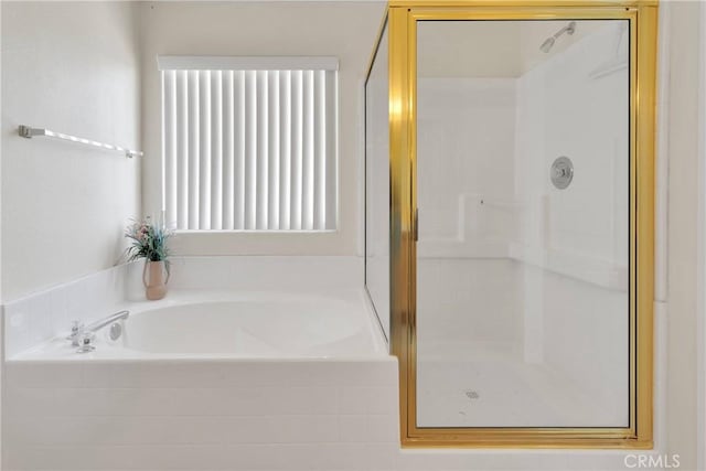 19115 Seneca, Apple Valley, CA 92307 - full bathroom featuring a garden tub and a shower stall