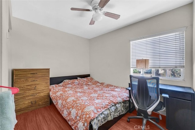 1451 W 10th St, Pomona, CA 91766 - bedroom with wood finished floors and a ceiling fan