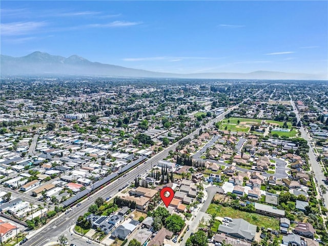 1451 W 10th St, Pomona, CA 91766 - aerial view of property's location with mountains