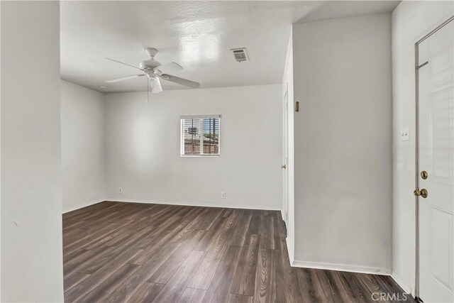 109 Lorita Way, Hanford, CA 93230 - empty room featuring wood finished floors, ceiling fan, and baseboards