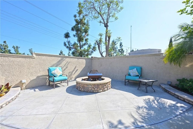 20720 Cottonwood Rd, Yorba Linda, CA 92887 - view of patio / terrace featuring an outdoor fire pit
