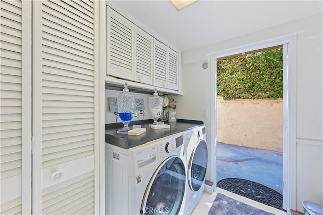 20720 Cottonwood Rd, Yorba Linda, CA 92887 - washroom with washing machine and clothes dryer and cabinet space