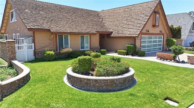 20720 Cottonwood Rd, Yorba Linda, CA 92887 - view of front of property with a garage and stone siding