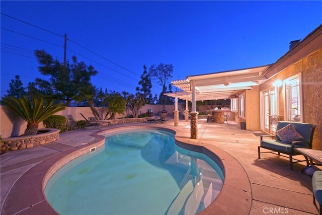 20720 Cottonwood Rd, Yorba Linda, CA 92887 - view of swimming pool with a patio area and a fenced backyard
