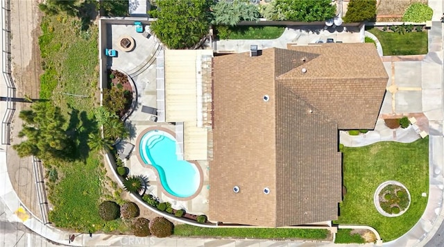 20720 Cottonwood Rd, Yorba Linda, CA 92887 - bird's eye view of a pool area