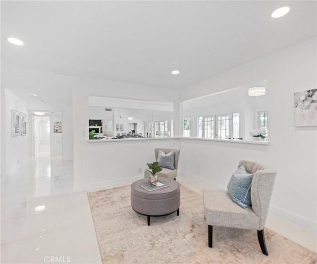 20720 Cottonwood Rd, Yorba Linda, CA 92887 - sitting room with recessed lighting and tile patterned flooring