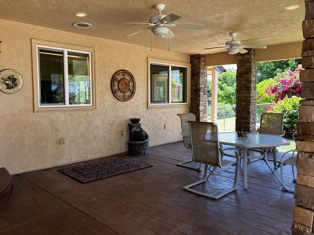 2626 Sunset, Escondido, CA 92025 - view of patio / terrace featuring ceiling fan and outdoor dining area