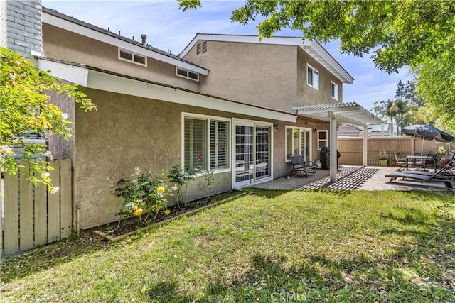 25572 Saltwater Dr, Dana Point, CA 92629 - rear view of house with a pergola, stucco siding, and a patio