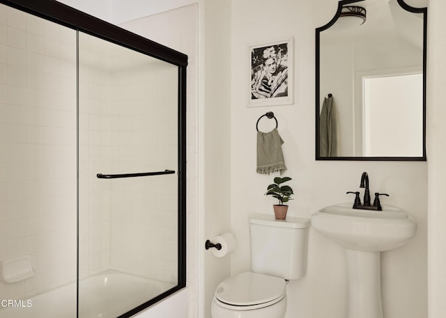 3826 Clayton Ave, Los Angeles, CA 90027 - bathroom with toilet and enclosed tub / shower combo