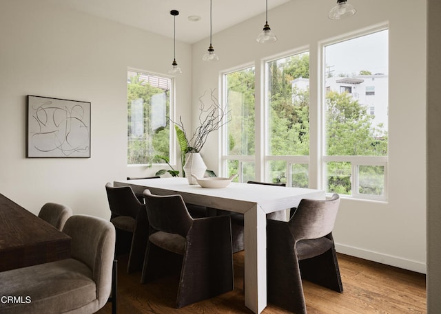 3826 Clayton Ave, Los Angeles, CA 90027 - dining room with baseboards and wood finished floors