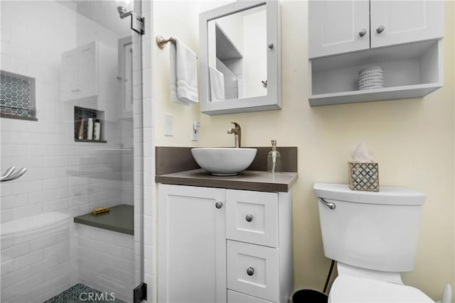 39671 Cherry Valley Blvd, Cherry Valley, CA 92223 - full bathroom with toilet, a tile shower, and vanity