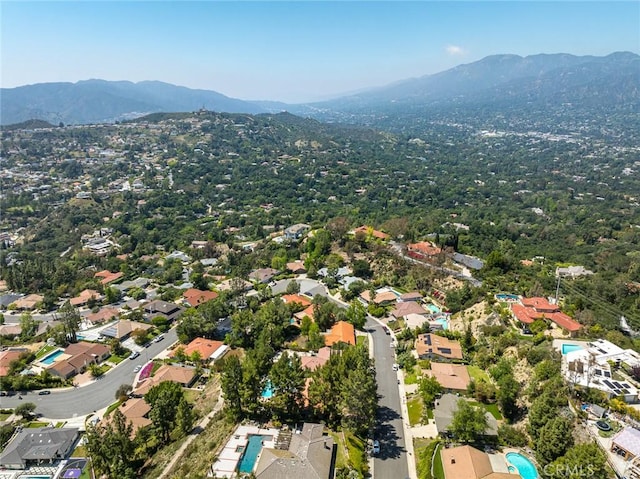 drone / aerial view of a mountain backdrop