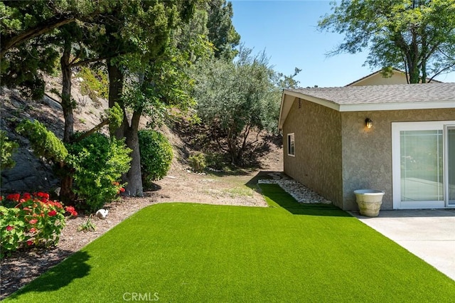 view of grassy yard