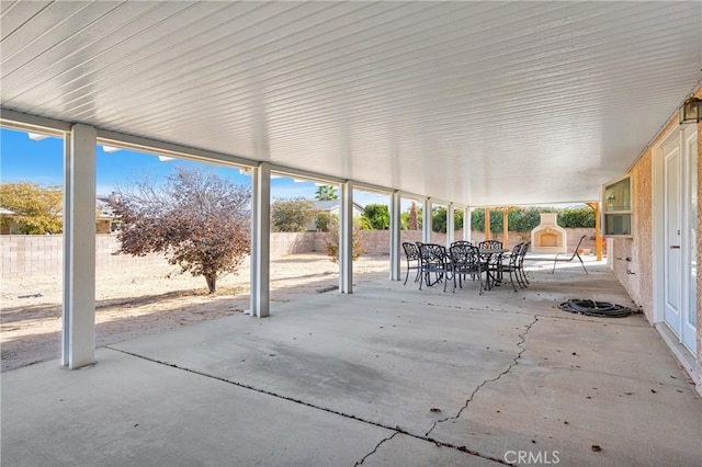 13935 Rincon Rd, Apple Valley, CA 92307 - view of patio / terrace featuring outdoor dining space and a fenced backyard