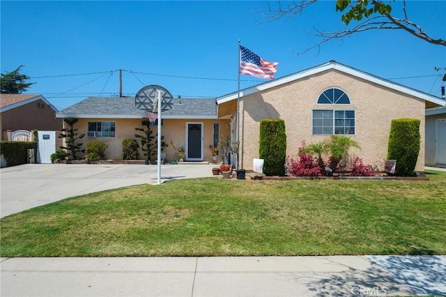 12653 Vandemere St, Lakewood, CA 90715 - ranch-style house with a front yard and stucco siding