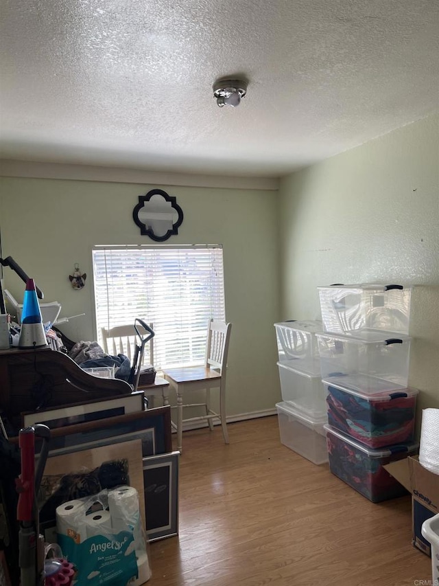 2466 Lupine Dr, Campo, CA 91906 - misc room with wood finished floors and a textured ceiling