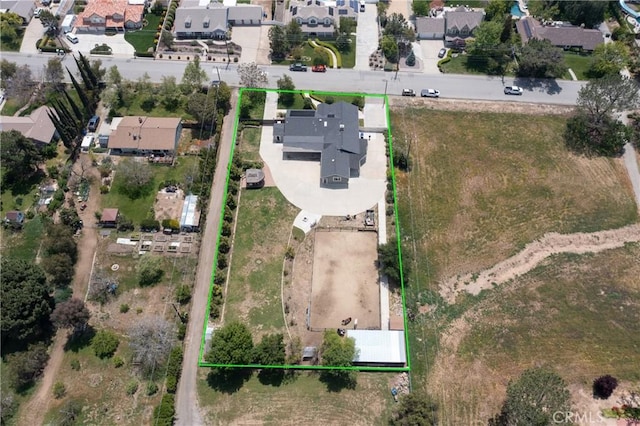 35602 Carter St, Yucaipa, CA 92399 - aerial perspective of suburban area featuring property parcel outlined
