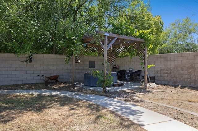 view of fenced backyard