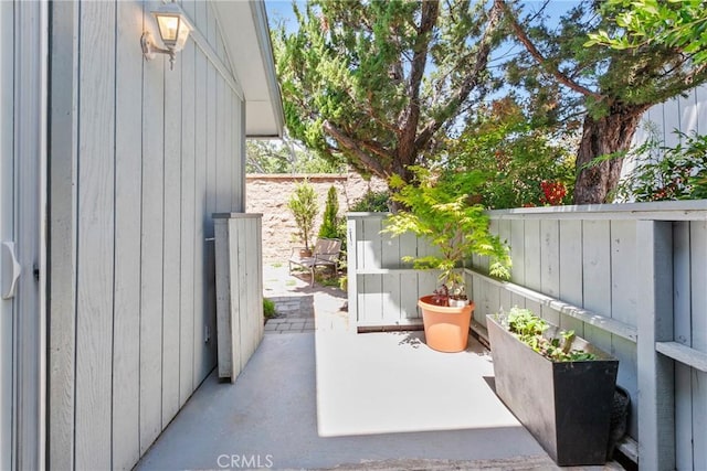 view of patio / terrace with fence