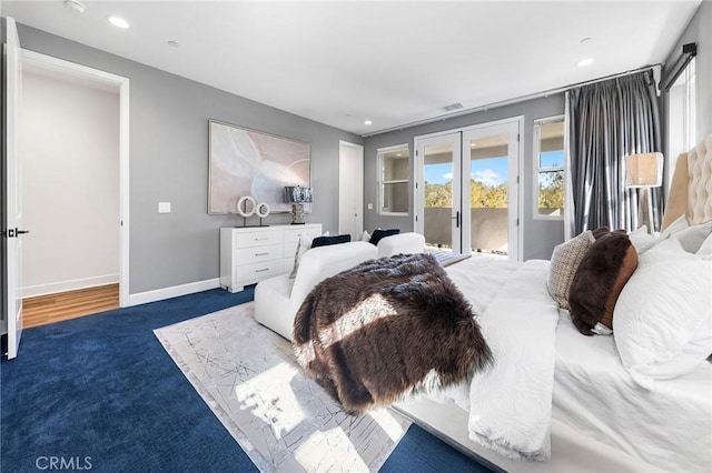 27 Alessio, Lake Forest, CA 92630 - bedroom with carpet floors, access to exterior, french doors, and recessed lighting