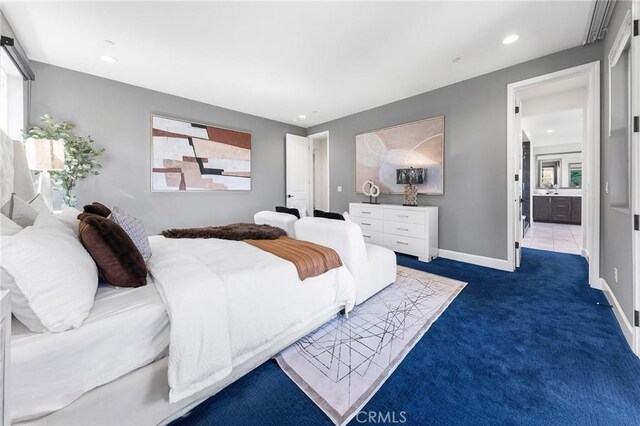 27 Alessio, Lake Forest, CA 92630 - bedroom with carpet flooring, recessed lighting, and connected bathroom