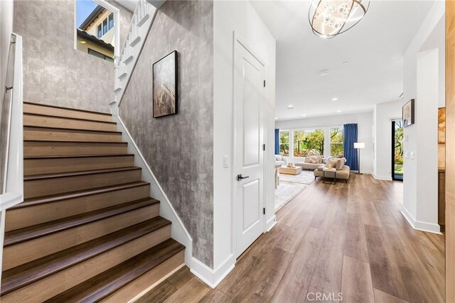 27 Alessio, Lake Forest, CA 92630 - stairway with wood finished floors and recessed lighting