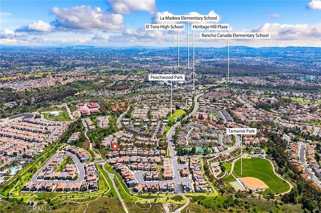 27 Alessio, Lake Forest, CA 92630 - aerial overview of property's location with nearby suburban area