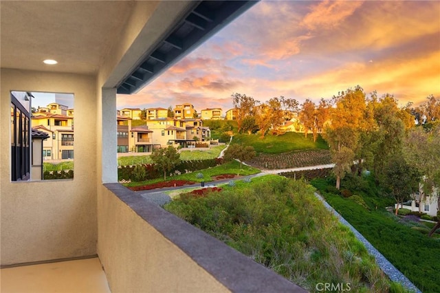 27 Alessio, Lake Forest, CA 92630 - view of balcony at dusk