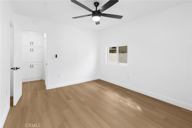 3882 Taft St, Riverside, CA 92503 - empty room featuring light wood-style flooring, ceiling fan, and baseboards