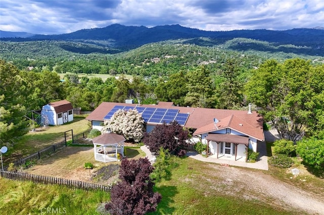 44800 Ahwahnee Acres Rd, Ahwahnee, CA 93601 - view from above of property with mountains and a heavily wooded area