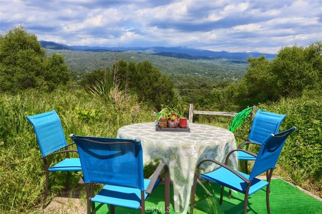 44800 Ahwahnee Acres Rd, Ahwahnee, CA 93601 - view of patio with a mountain view