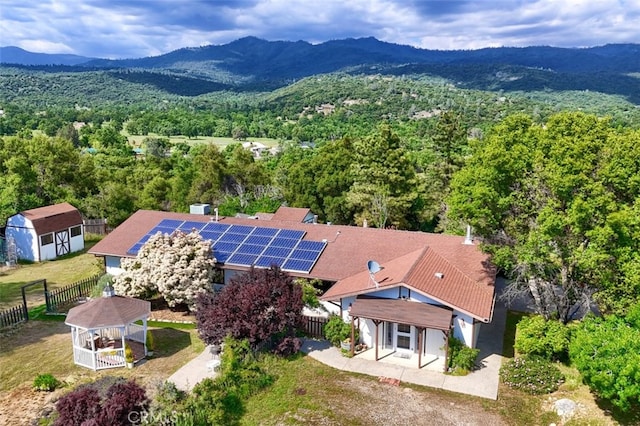 44800 Ahwahnee Acres Rd, Ahwahnee, CA 93601 - aerial view of property and surrounding area with a mountainous background and a forest