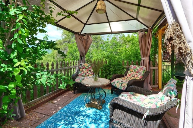 44800 Ahwahnee Acres Rd, Ahwahnee, CA 93601 - view of patio featuring a gazebo