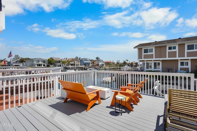 3960 W Hemlock St, Oxnard, CA 93035 - wooden terrace featuring a water view and a residential view