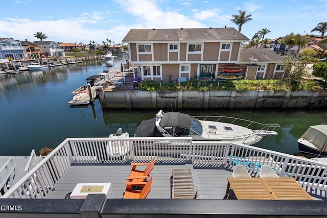 3960 W Hemlock St, Oxnard, CA 93035 - dock area with a deck with water view and a residential view