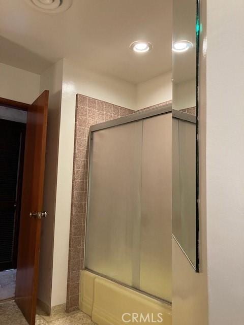 9656 Green Verdugo Dr, Shadow Hills, CA 91040 - bathroom with bath / shower combo with glass door