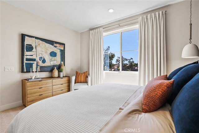 19041 Main St Unit 109, Huntington Beach, CA 92648 - bedroom featuring carpet, baseboards, and recessed lighting